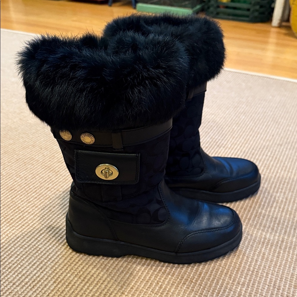 Coach Kimberly Black Winter Snow Boot 9M - Picture 10 of 10